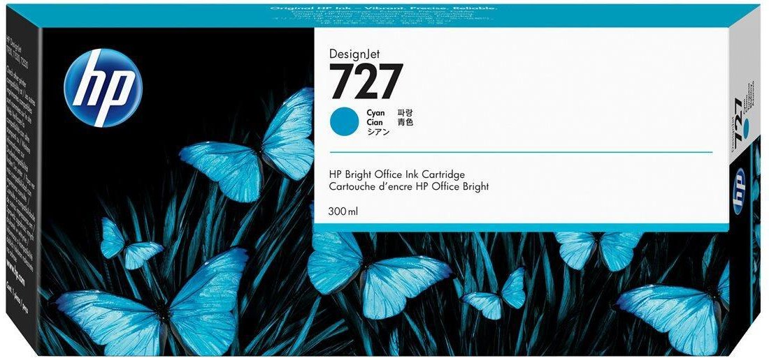 HP Original 727 Druckerpatrone - cyan (F9J76A)