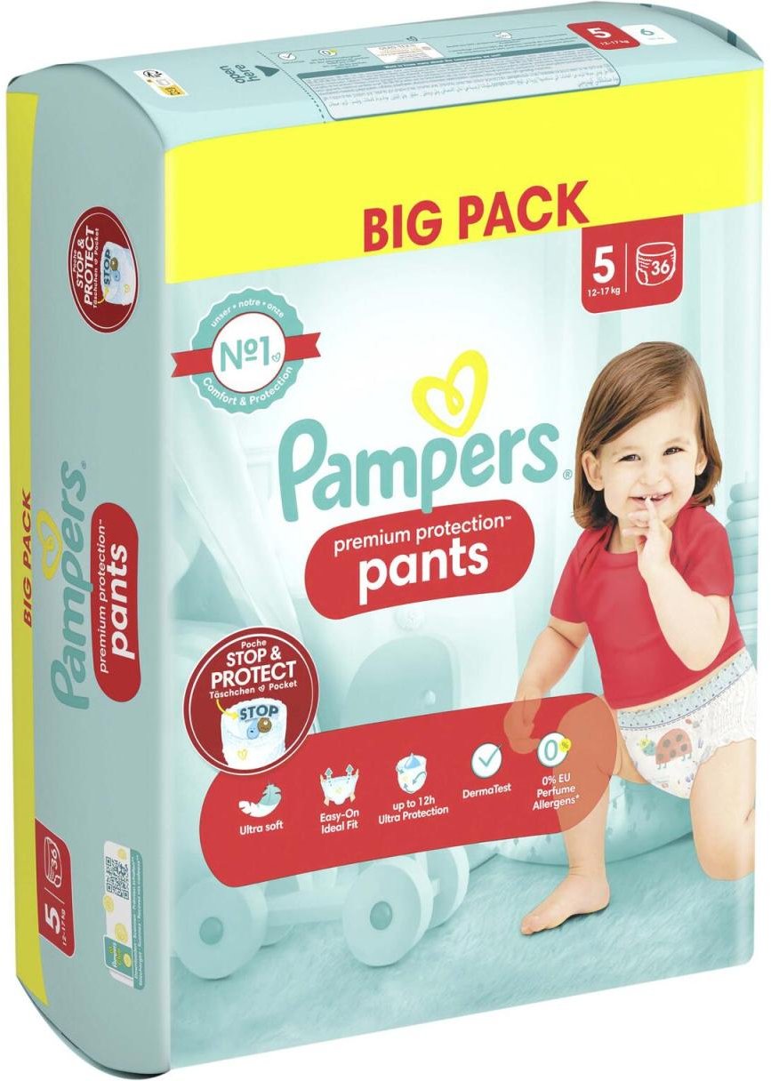Thumbnail - Pampers® Windeln premium protection Größe 5 36ST für Babys und Kleinkinder (4-18 Monate)