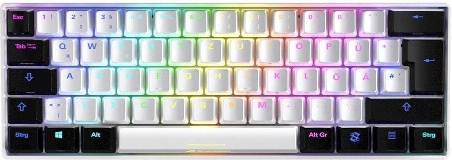 Sharkoon SKILLER SGK50 S4 Gaming Tastatur wh Kailh Brown - DE Layout, Weiß
