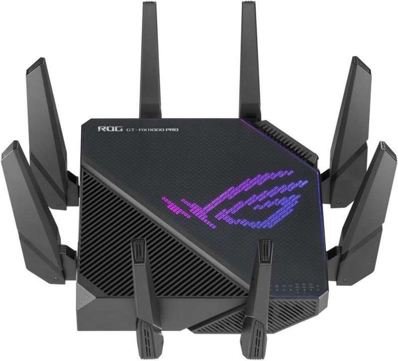 ROG Rapture GT-AX11000 Pro Tri-Band WLAN Gaming kombinierbarer Router (Tethering als 4G und 5G Router-Ersatz, WiFi 6, 2,