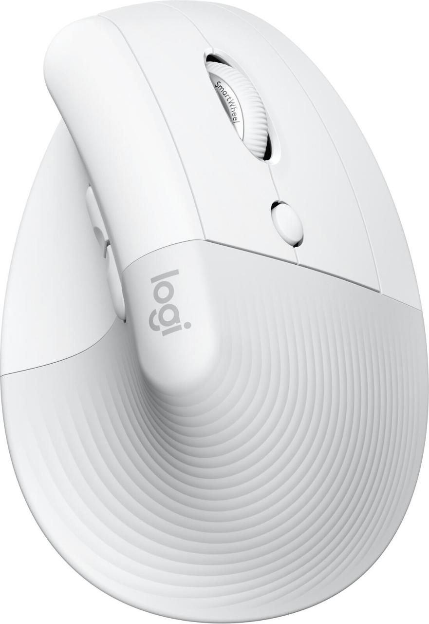Logitech Lift for Mac Maus ergonomisch kabellos weiß