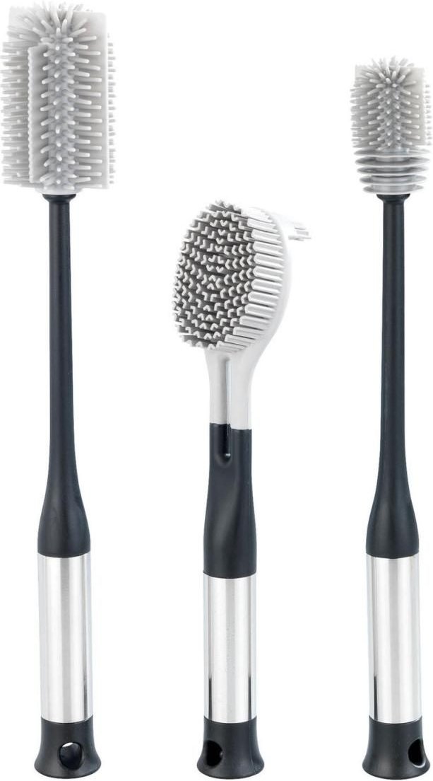Maximex Spülbürsten-Set schwarz/grau Polypropylen, Edelstahl