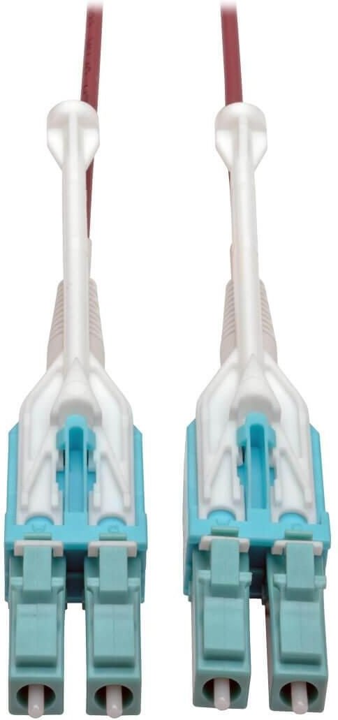 Eaton Tripp Lite Series 10G Duplex Multimode 50/125 OM4 LSZH Fiber Optic Kabel (LC/LC), Push/Pull Tabs, Magenta, 2 m