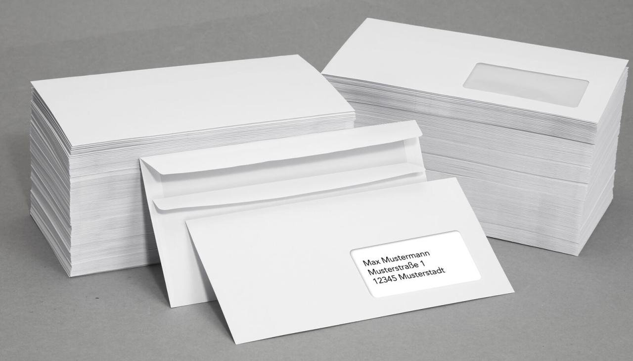 Thumbnail - dundee Briefumschläge DIN lang mit Fenster selbstklebend