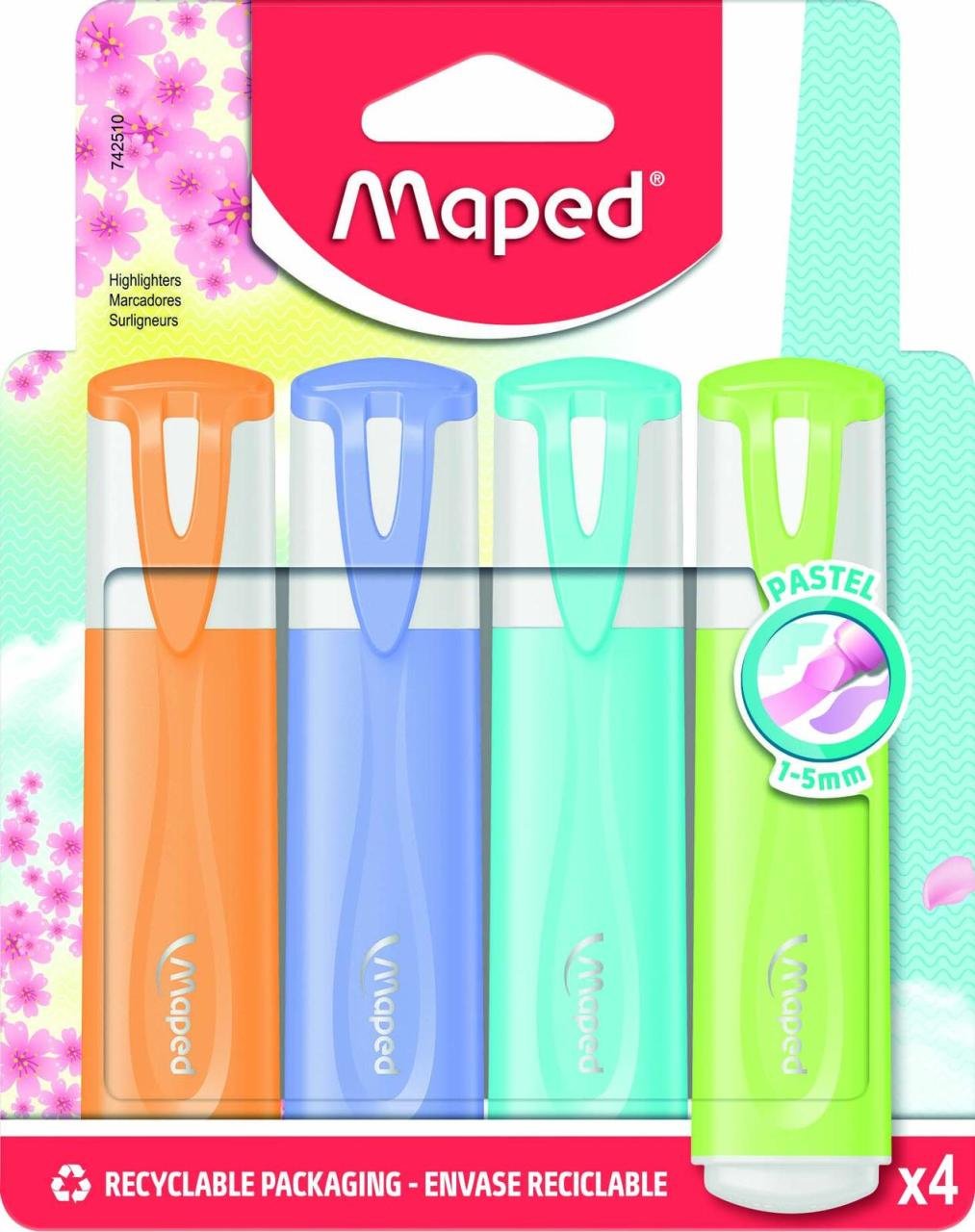 Thumbnail - maped Fluo Peps pastell Textmarker Mehrfarbig