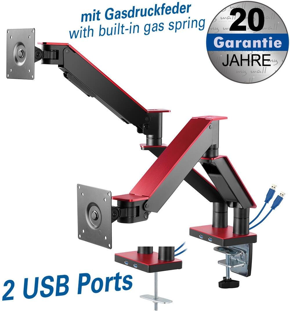 Thumbnail - MyWall HL 25-2 Vollbeweglicher Tischhalter für Flachbildschirme 43 cm (17") - 89 cm (35") mit Gasdruckfeder