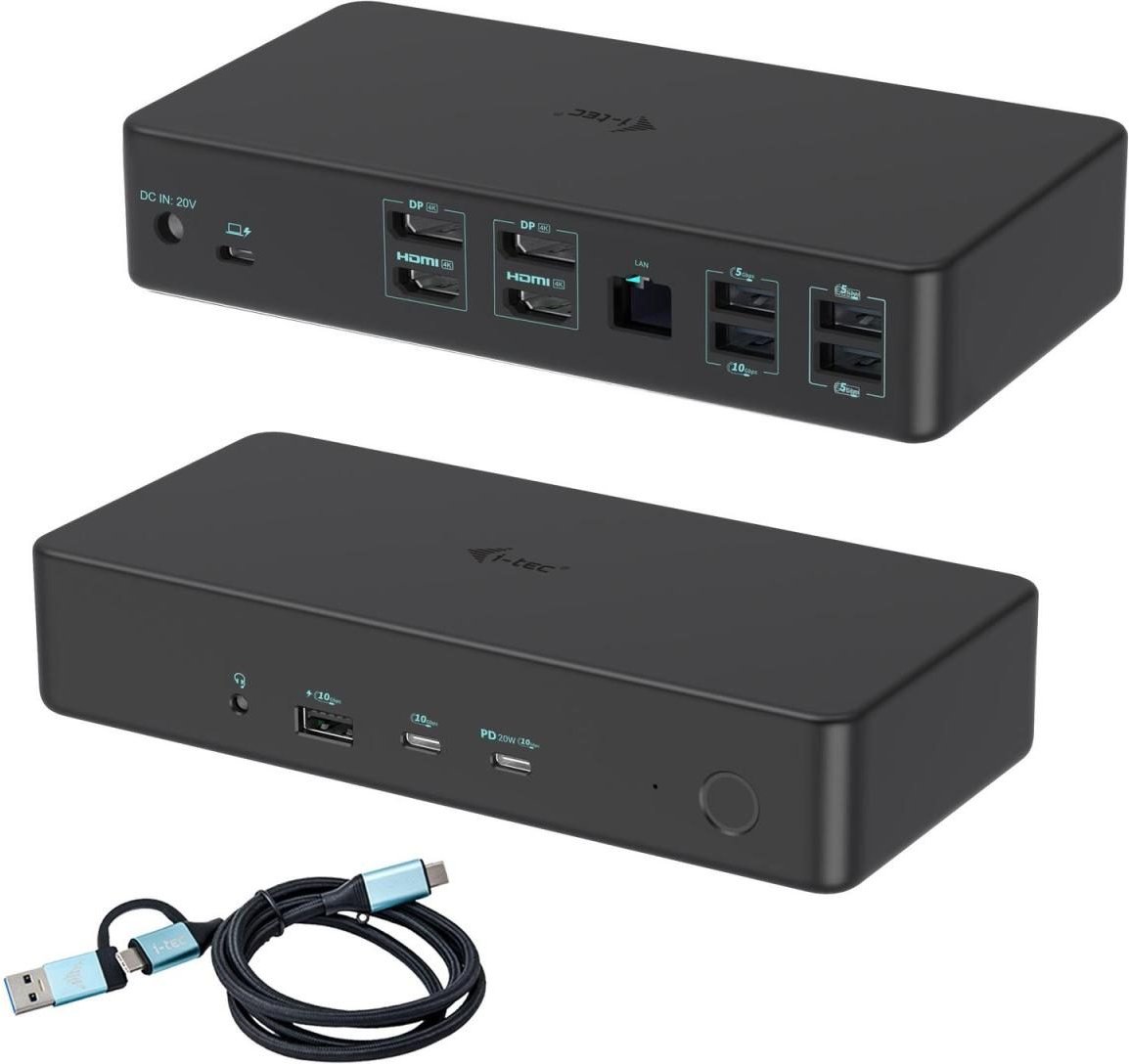 I-TEC USB-A/USB-C/Thunderbolt3 Professional Dual 4K Docking Station Gen2