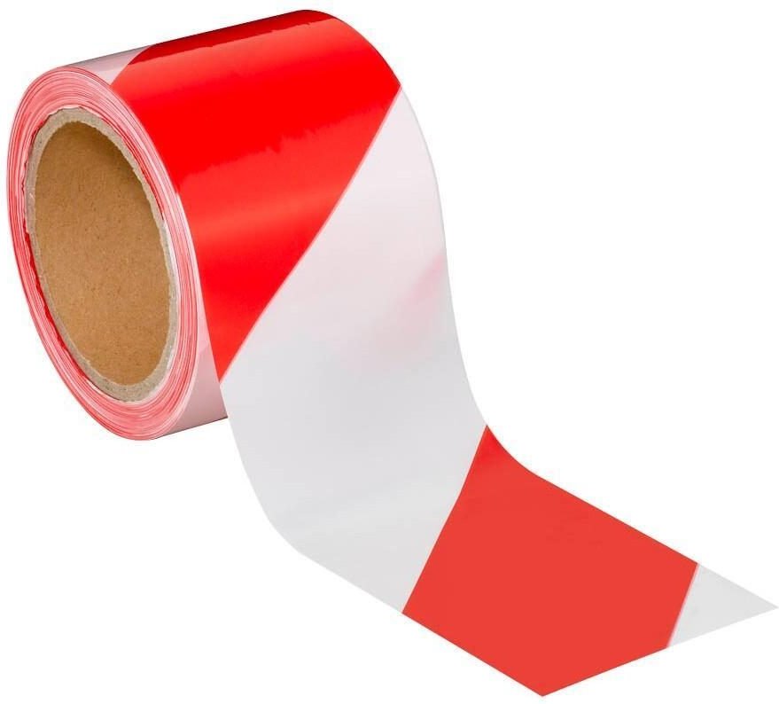 Thumbnail - tesa Signal Absperrband 80 mm x 100 m rot, weiß