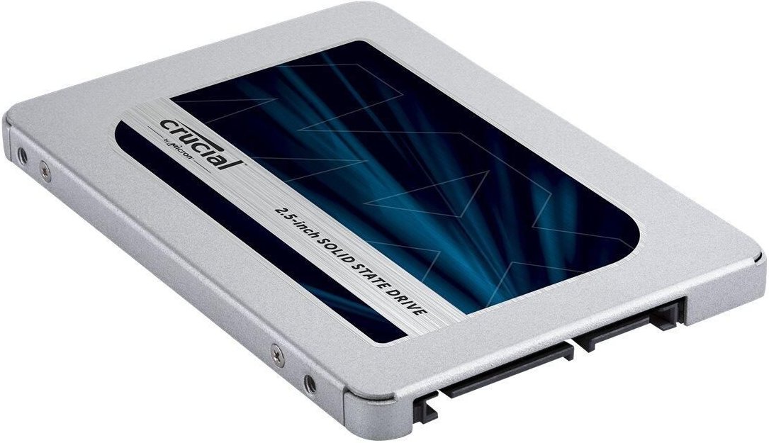 Crucial CT1000MX500SSD1 MX500 1000GB SATA 2.5” SSD 7mm mit 9.5mm Adapter