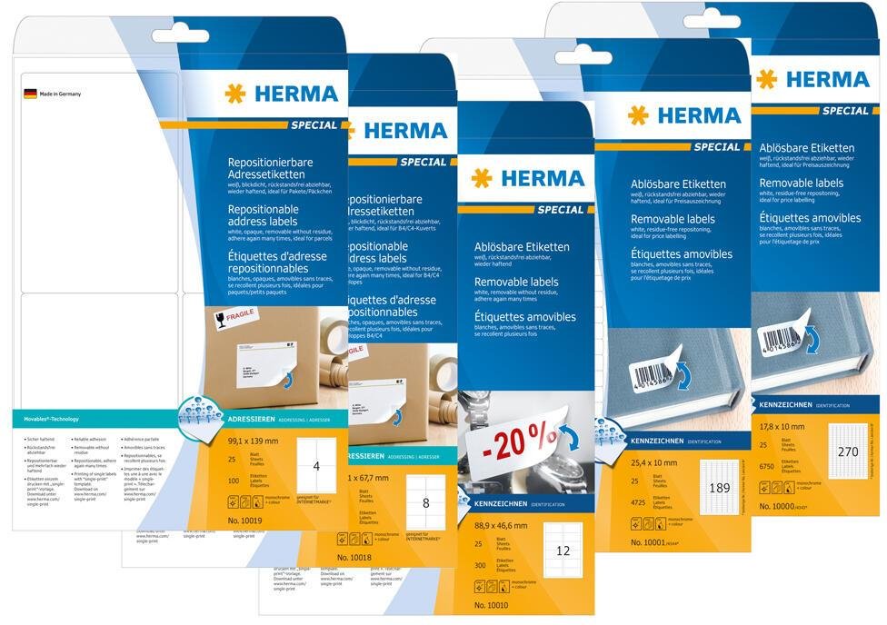 HERMA Etiketten 10000 weiß 17,8 x 10,0 mm