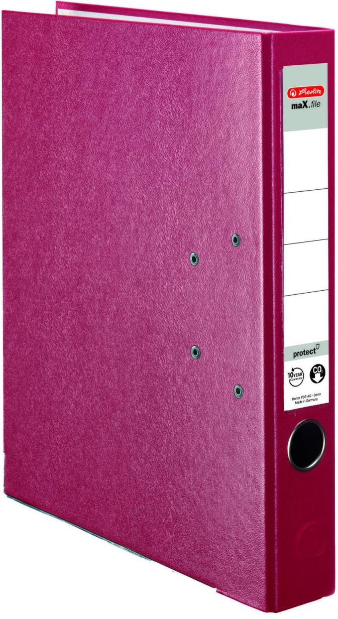 herlitz Ordner Rückenbreite 5 cm DIN A4 Kunststoff rot