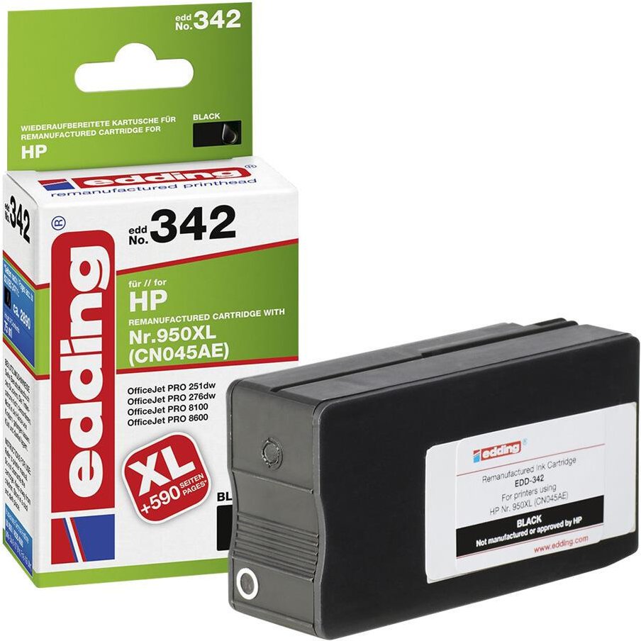 Thumbnail - edding Druckerpatrone EDD-342 schwarz kompatibel zu HP 950XL (CN045AE)