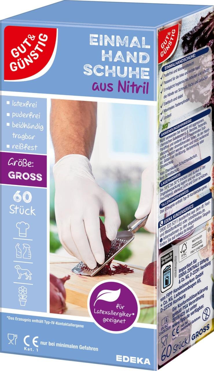 GUT&GÜNSTIG Einmalhandschuhe L weiß