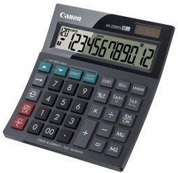 Canon AS-220RTS Wirtschaftlicher Rechner 12 Stellen Solarpanel LC-Display