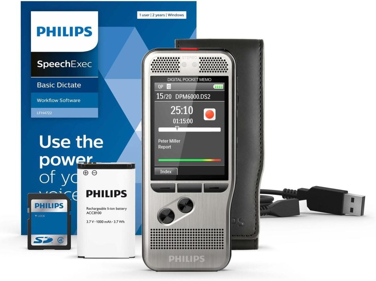 Thumbnail - PHILIPS PocketMemo DPM6000 digitales Diktiergerät 4 GB
