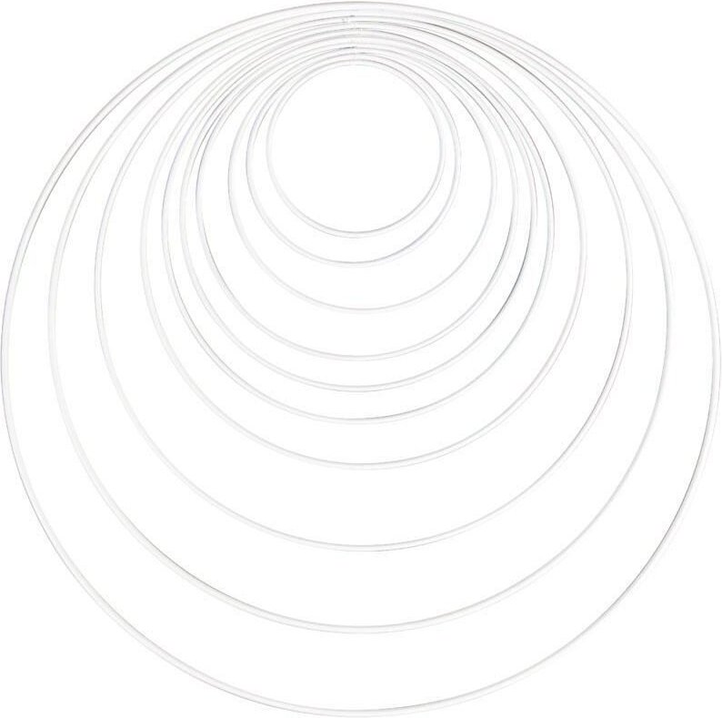 Thumbnail - Rayher Metallringe-Set beschichtet weiß