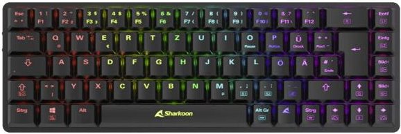 Sharkoon PureWriter W65 Tastatur Kailh Red - DE Layout, Schwarz