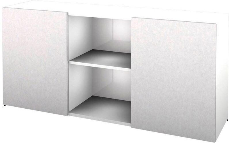 HAMMERBACHER Sideboard 1780, V1780/W/S weiß, silber