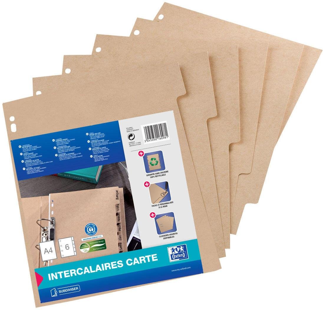 OXFORD Ordnerregister Vollformat blanko DIN A4