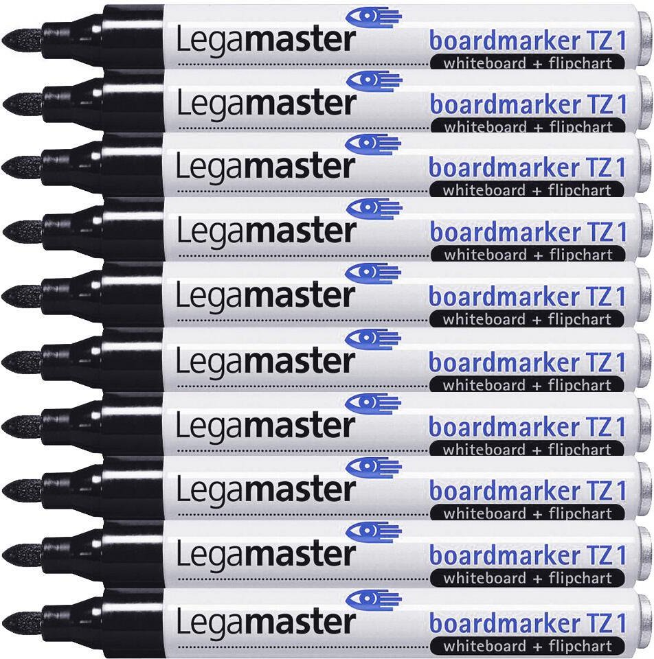 Legamaster TZ 1 Whiteboard- und Flipchart-Marker 1.5 - 3.0 mm Schwarz