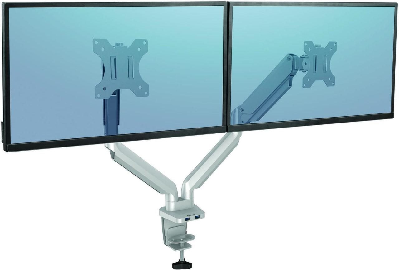 Fellowes Monitor-Halterung Platinum Dual silber