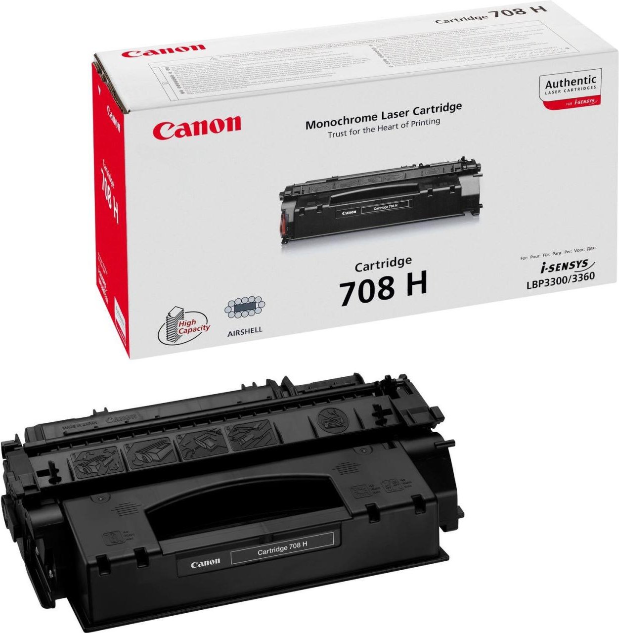 Canon Original Toner 708H schwarz hohe Ergiebigkeit 6.000 Seiten (0917B002)