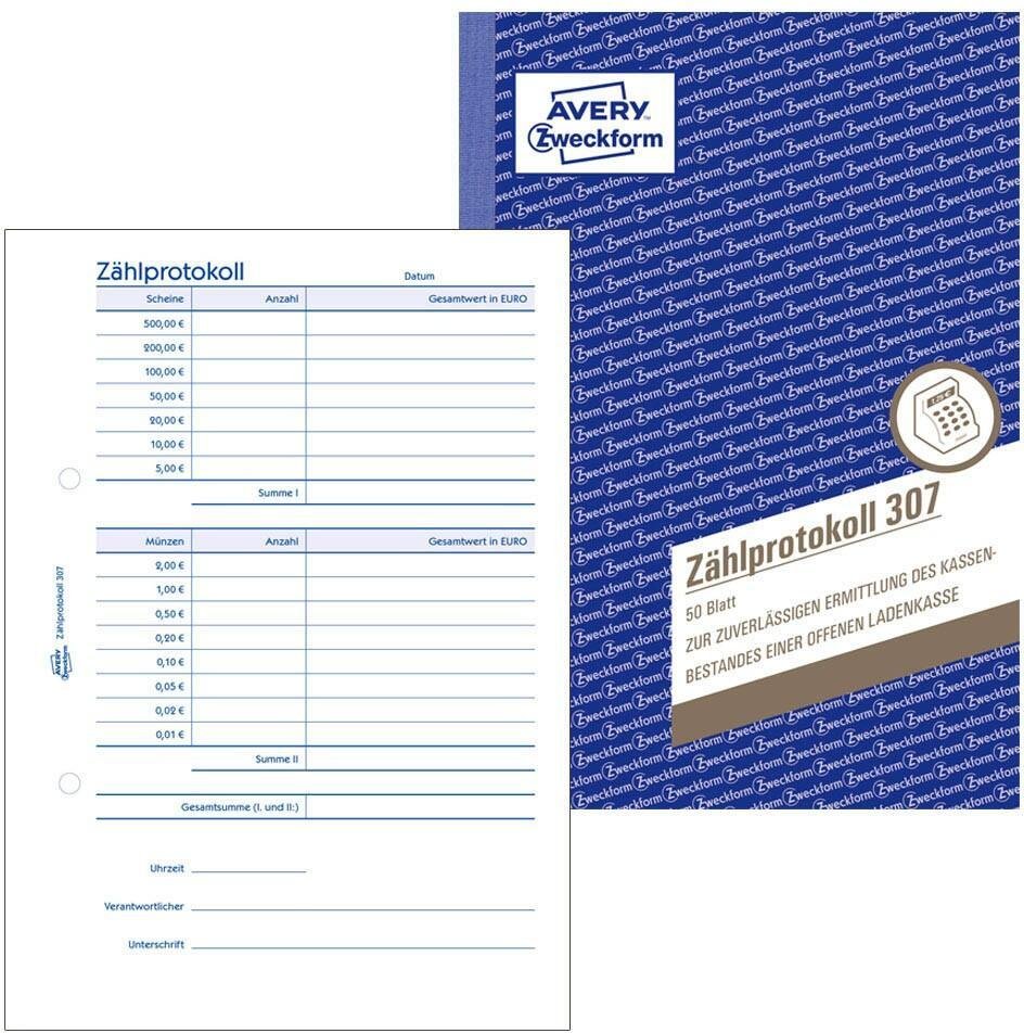 Thumbnail - AVERY Zweckform Zählprotokoll Formularbuch 307 - 1 x 50 Blatt