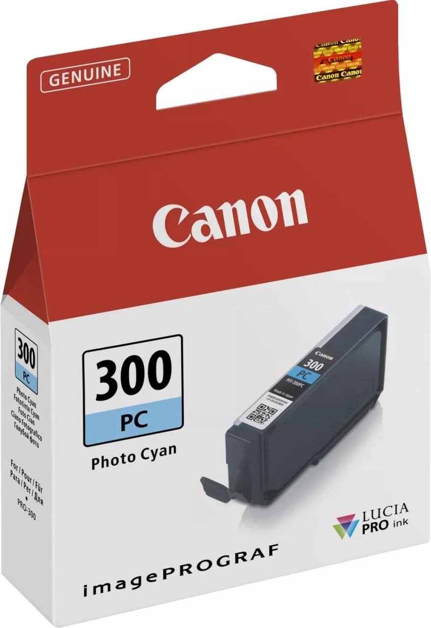 Canon Original PFI-300PC Druckerpatrone - fotocyan (4197C001)