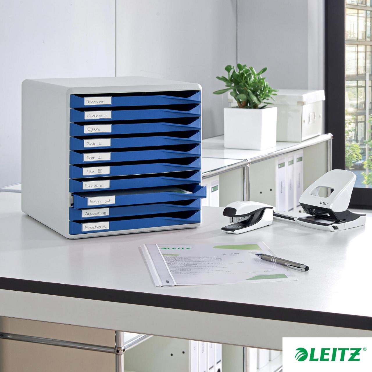 Thumbnail - LEITZ Schubladenbox 52810035 DIN A4 28,5 x 35,5 x 29,0 cm