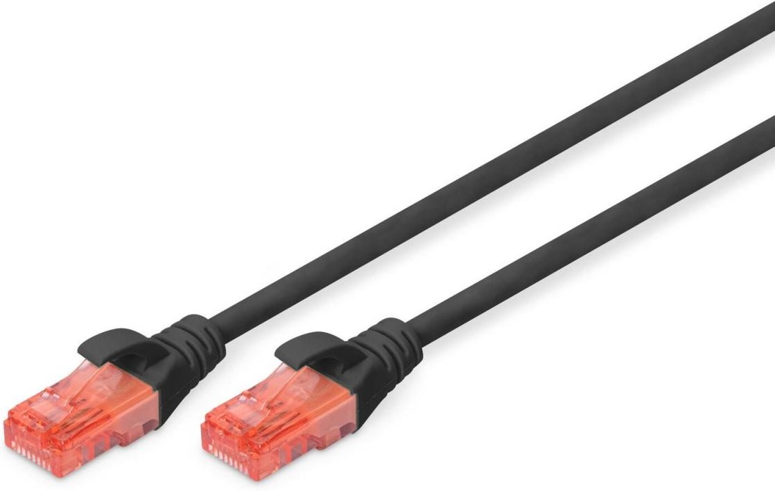 Thumbnail - DIGITUS Patch-Kabel RJ-45 (M) zu RJ-45 (M) 3m CCA U/UTP Cat 6 schwarz (DK-1612-030/BL)