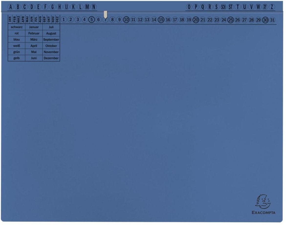 Exacompta Exaflex Standard Hängehefter Amtsheftung / kaufmännische Heftung DIN A4 blau
