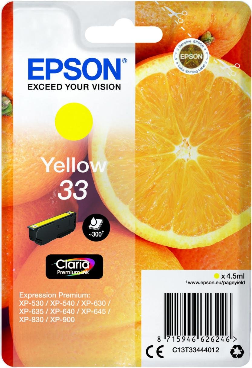 Epson Original 33 Orange Druckerpatrone - gelb (C13T33444012)