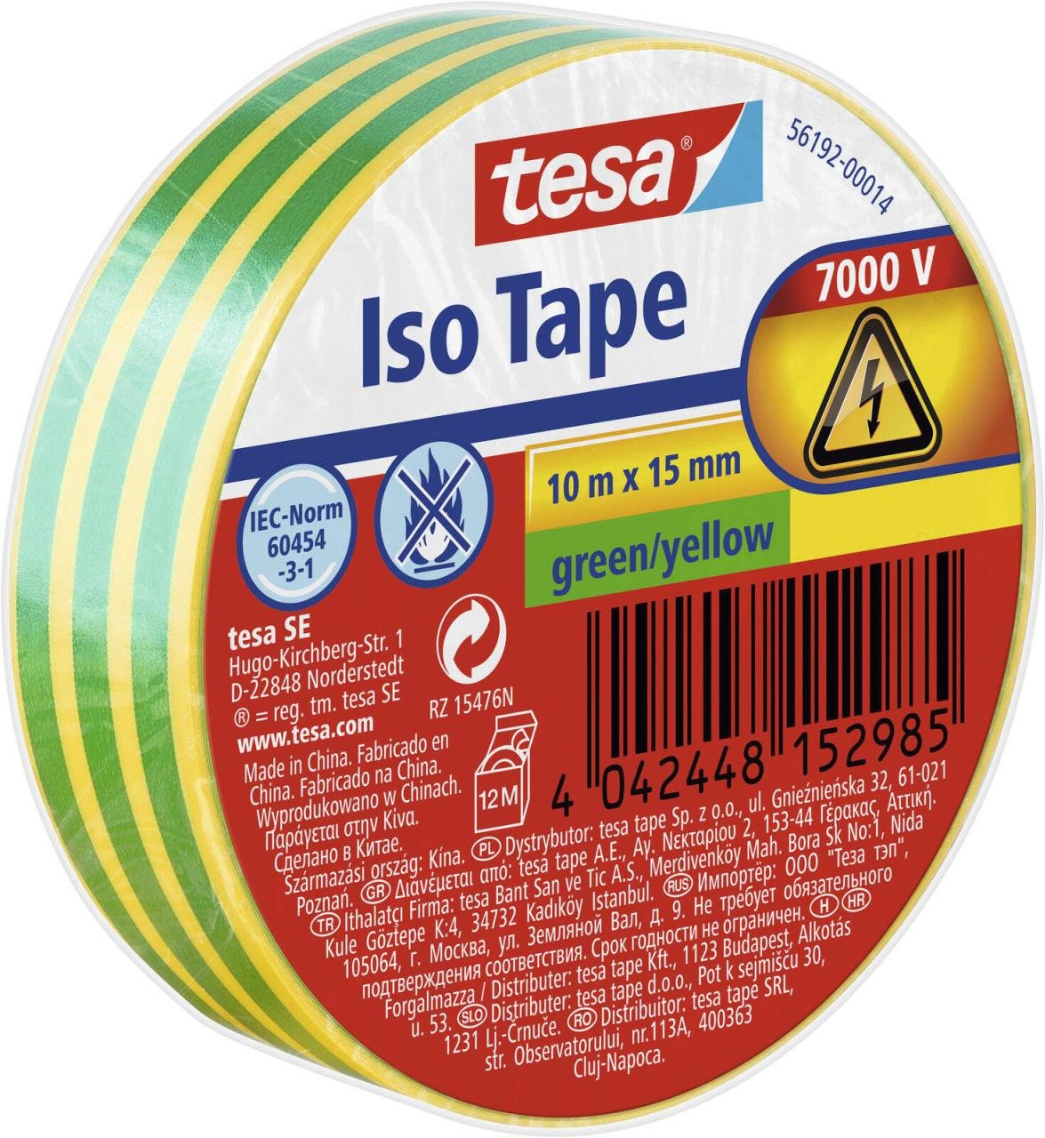 Thumbnail - tesa Isolierbänder 15 mm x 10 m grün/gelb