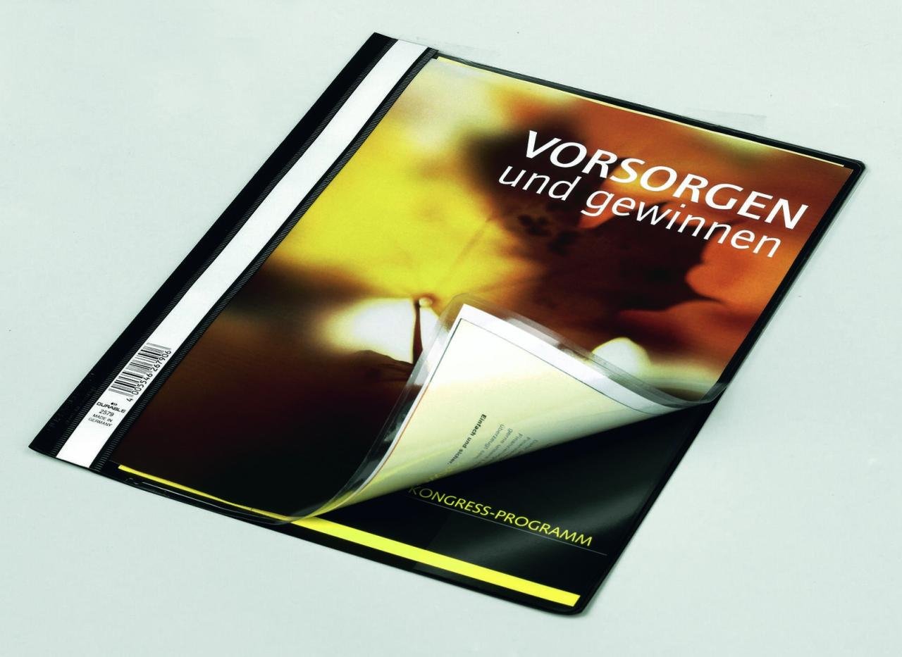 DURABLE Präsentationshefter DURAPLUS für DIN A4 überbreit schwarz