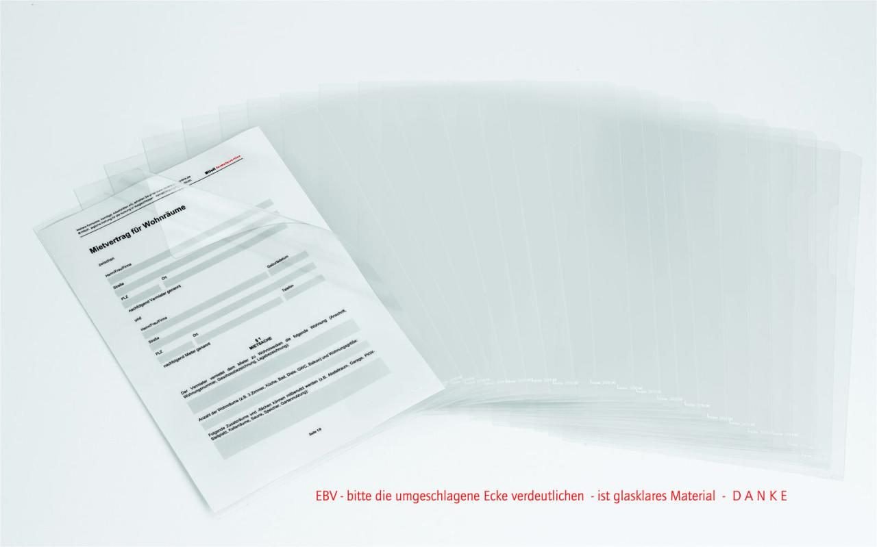 bene Sichthüllen DIN A4 genarbt 0.11 mm