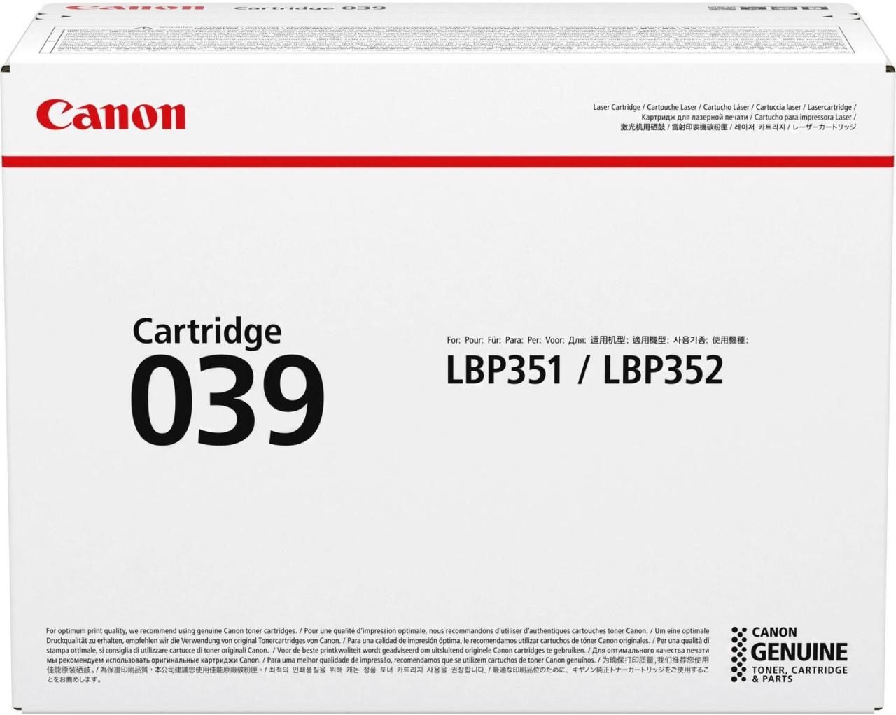 Canon Original Toner 039 schwarz 11.000 Seiten (0287C001)
