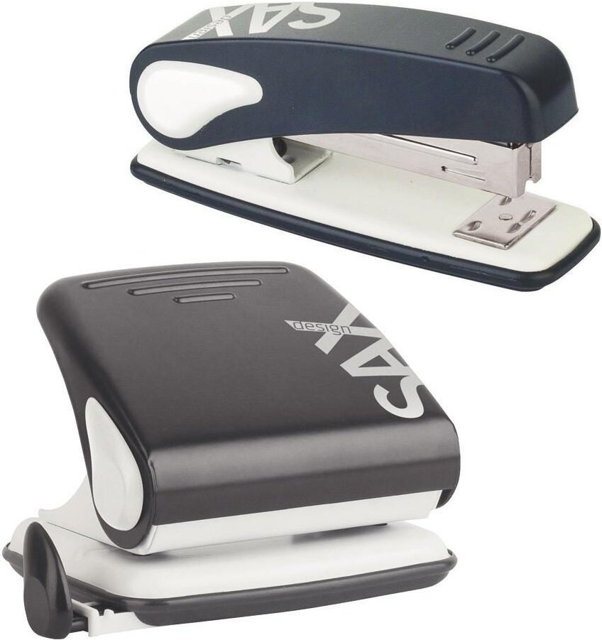 sax design Locher und Heftgeräte Set schwarz