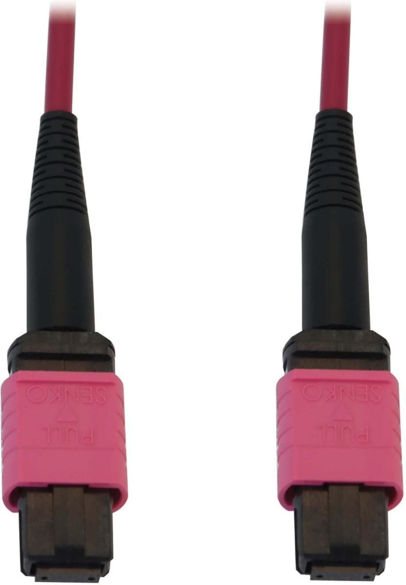 Eaton Tripp Lite Series 100G Multimode 50/125 OM4 Fiber Optic Kabel (12F MTP/MPO-PC F/F), LSZH, Magenta, 3 m (9.8 ft.)