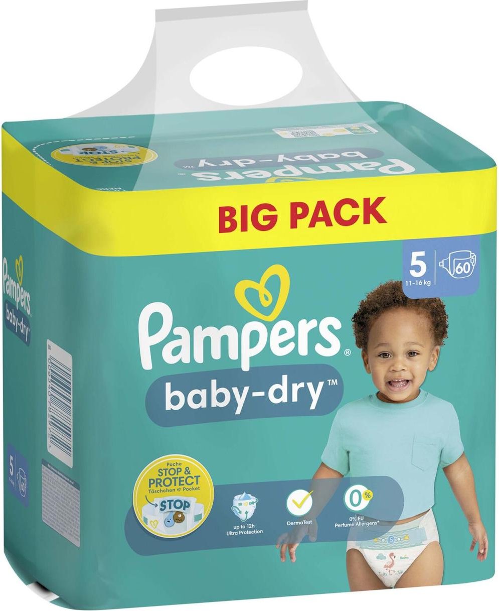Thumbnail - Pampers® Windeln Baby Dry Größe 5 60ST für Babys und Kleinkinder (4-18 Monate)