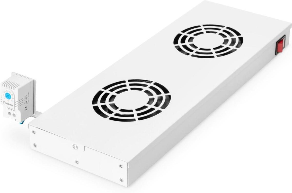 Digitus Lüftermodule für 19"-Schränke 2 Lüfter RAL7035 grau (DN-19 FAN-2-HO)