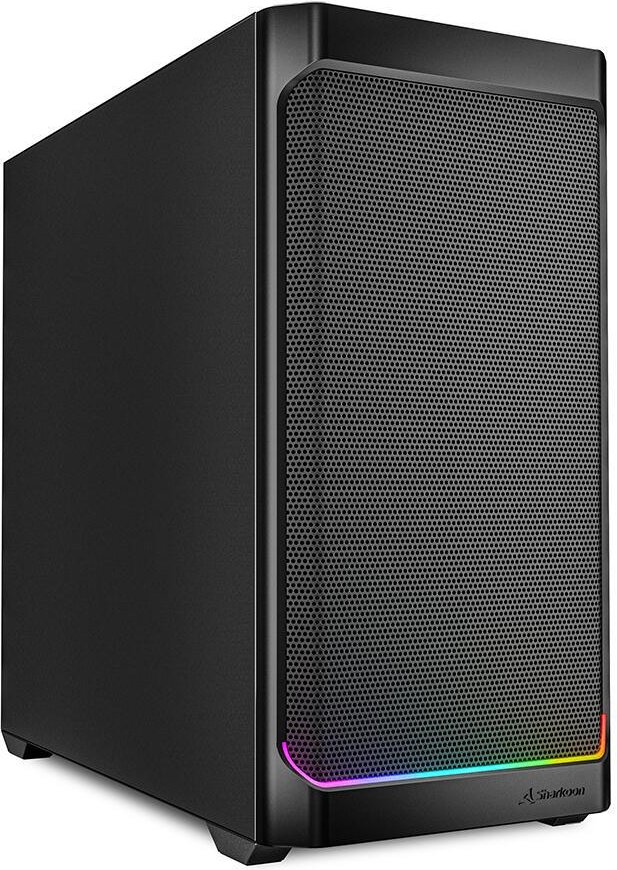 Thumbnail - Sharkoon PC Gehäuse MK4 RGB Strip Black Micro-ATX schwarz