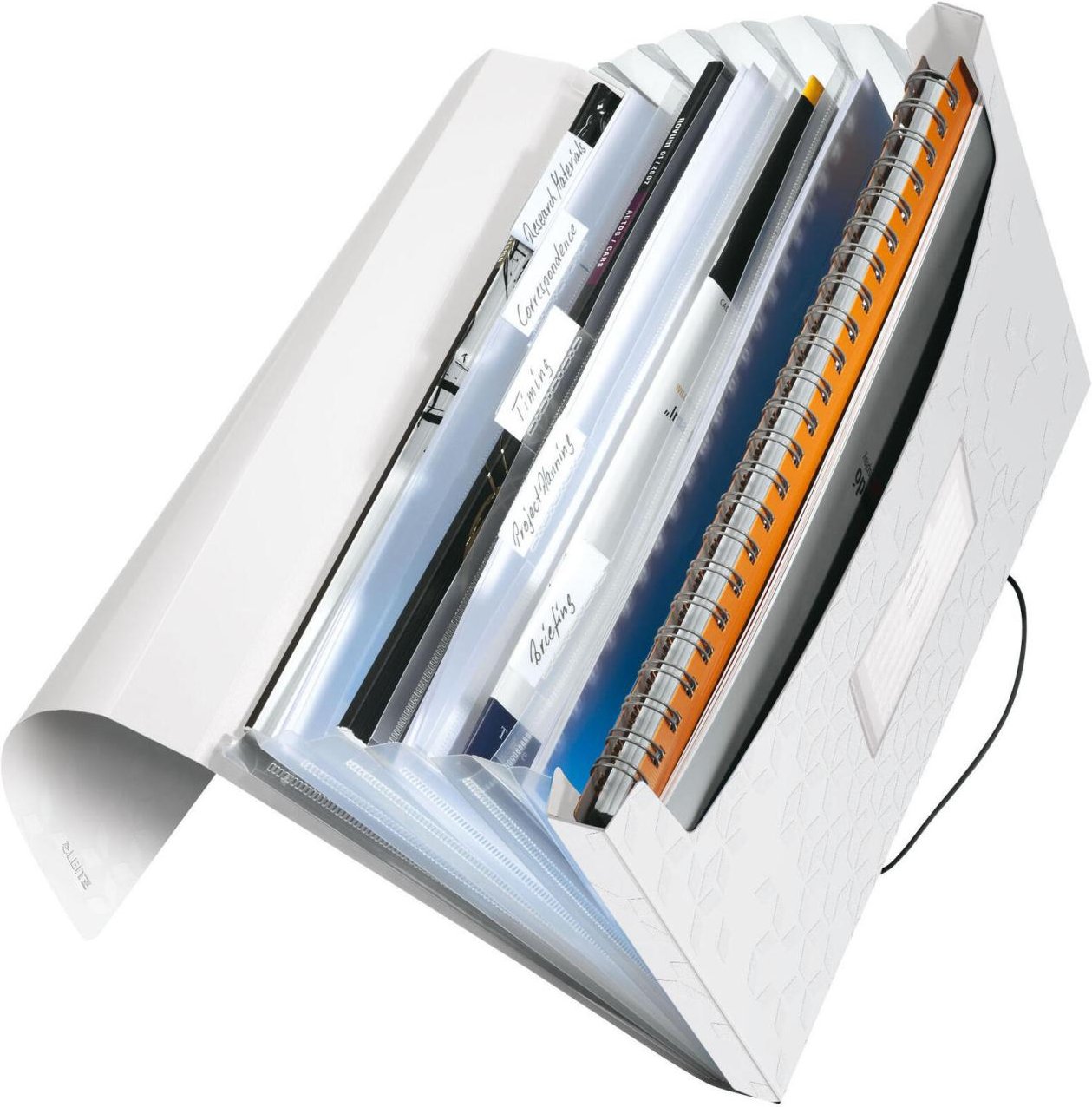 LEITZ Fächermappe DIN A4 6-Fach weiß