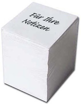 Notizzettel 9.4 cm x 7.9 cm weiß