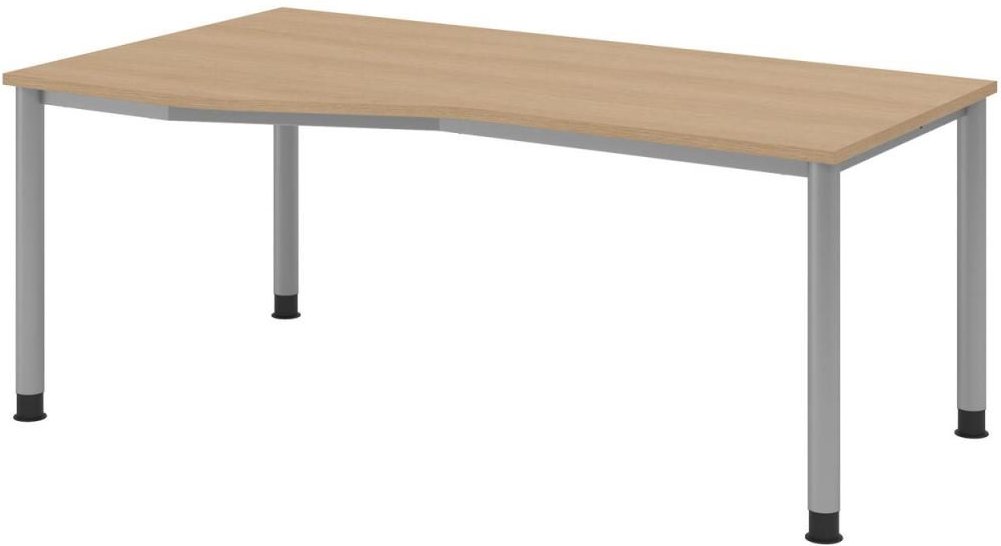 HAMMERBACHER VHS18/E/S höhenverstellbarer Schreibtisch 68,5 - 81 cm eiche / silber