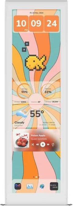 HYTE PC Gehäuse Display Upgrade 14,9 Zoll für Y70 Infinite, Schneeweiß