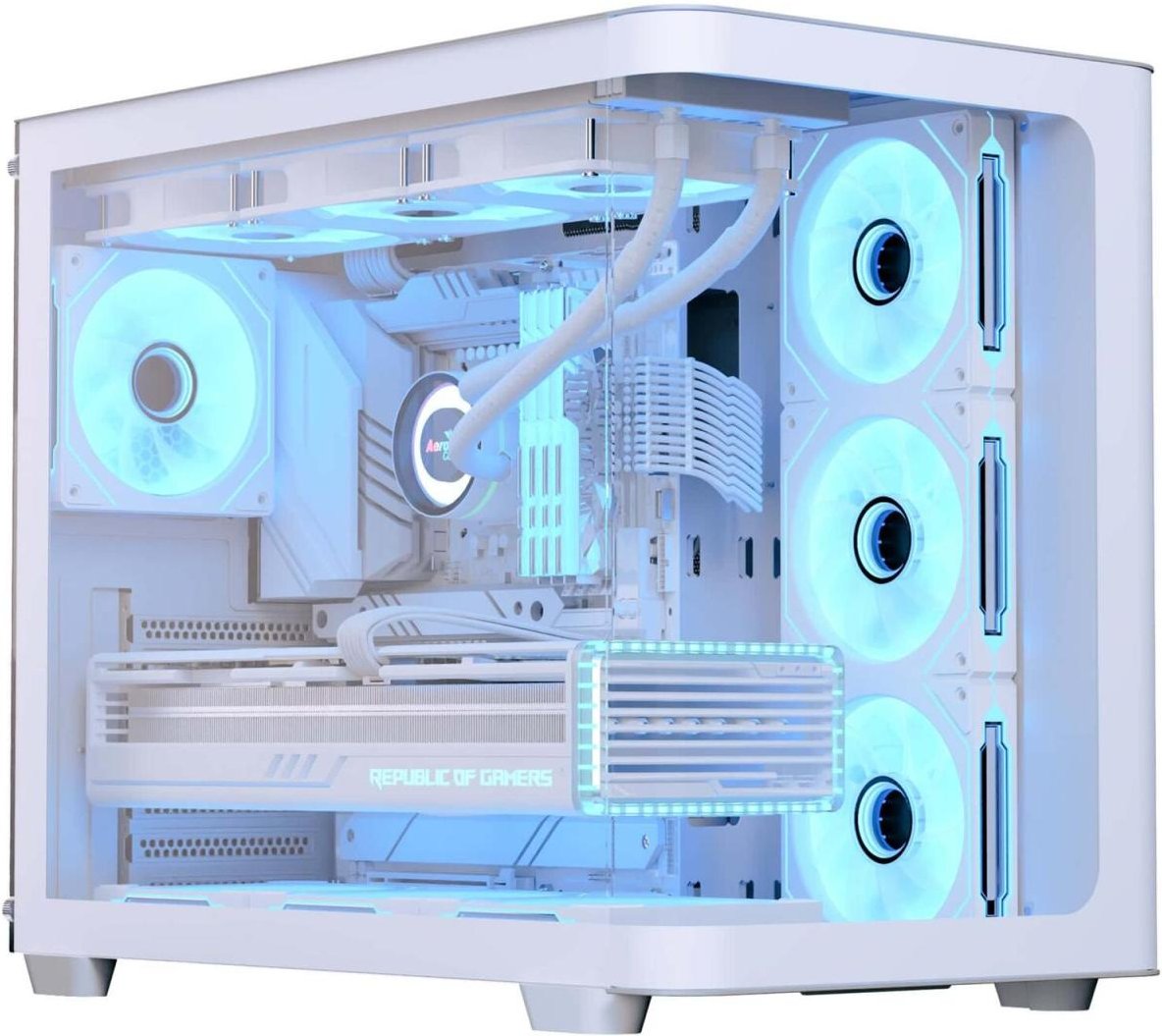 AeroCool PC Gehäuse P500C-G-WT-v1 Mid-Tower Weiß
