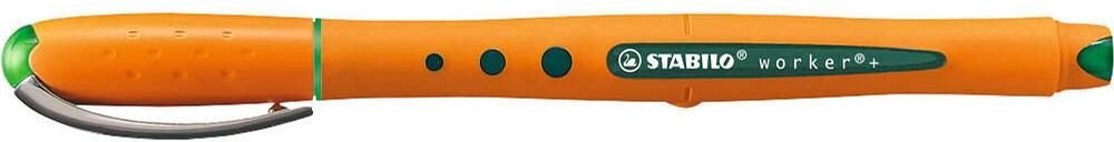 STABILO worker + Tintenroller orange 0,5 mm - Schreibfarbe: grün