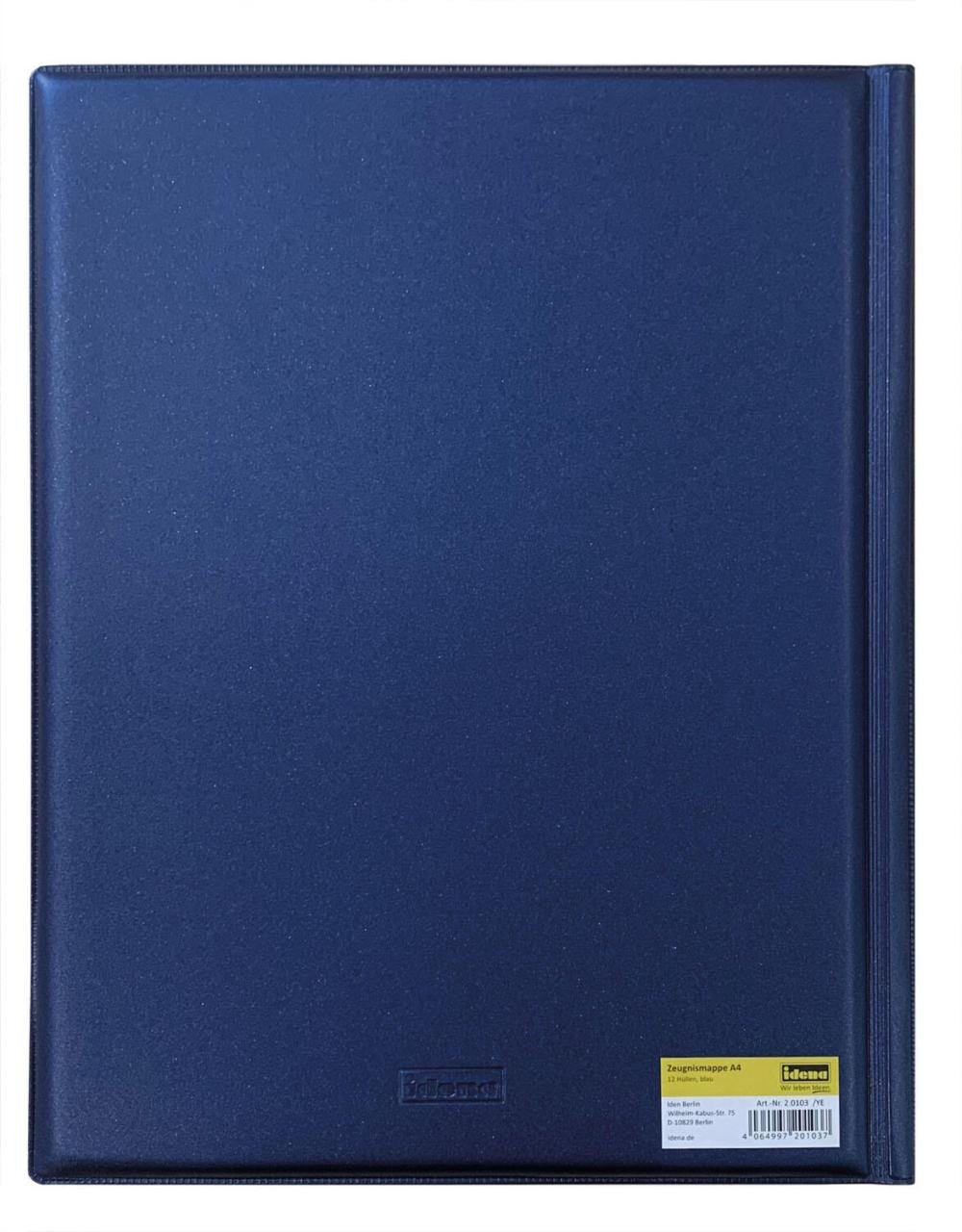 Idena Zeugnismappe DIN A4 blau/dunkelblau