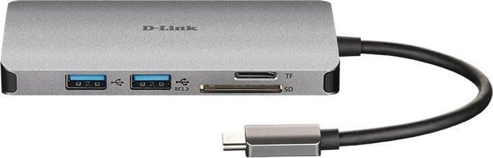 D-Link 4-In-1 USB-C Hub mit HDMI/Kartenleser/USB-C Thunderbolt 3 Dockingstation