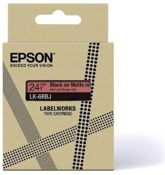 Epson LabelWorks LK-5RBJ - Schwarz auf Mattrot - Rolle (1,8 cm x 8 m) 1 Kassette